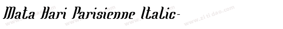 Mata Hari Parisienne Italic字体转换